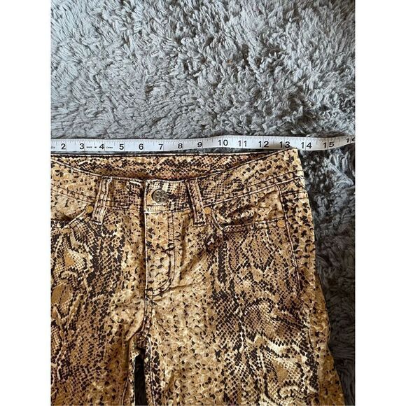 Tory Burch snake print cropped Y2k low rise jeans size 25 - Picture 3 of 7
